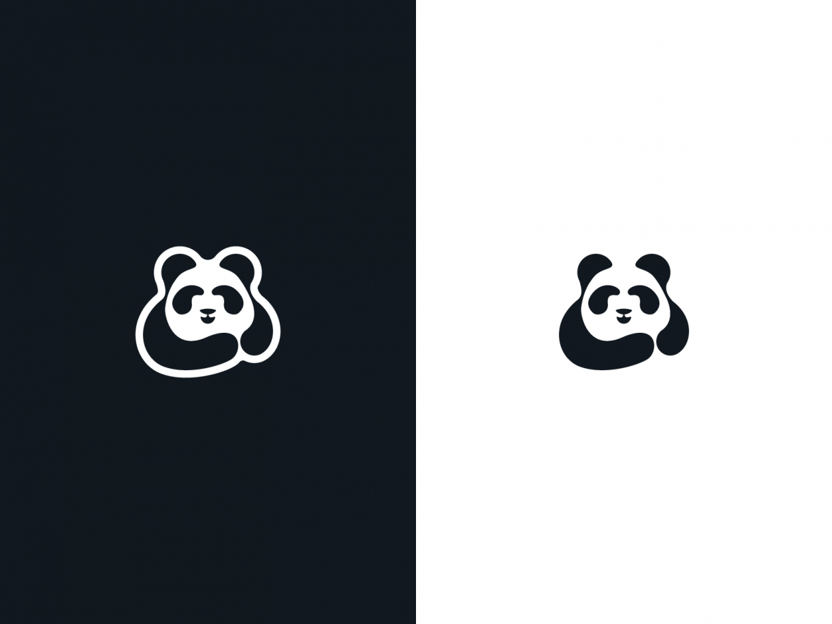 黑白熊猫logo设计