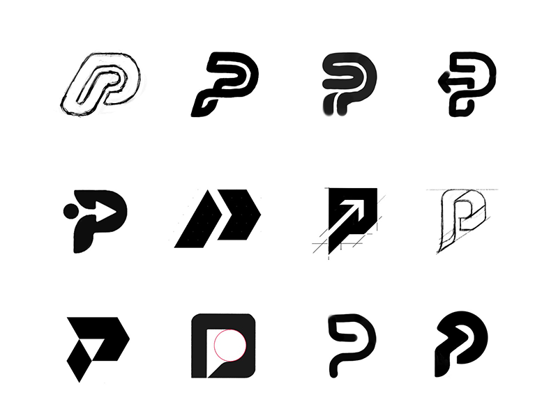 12款p字母logo设计
