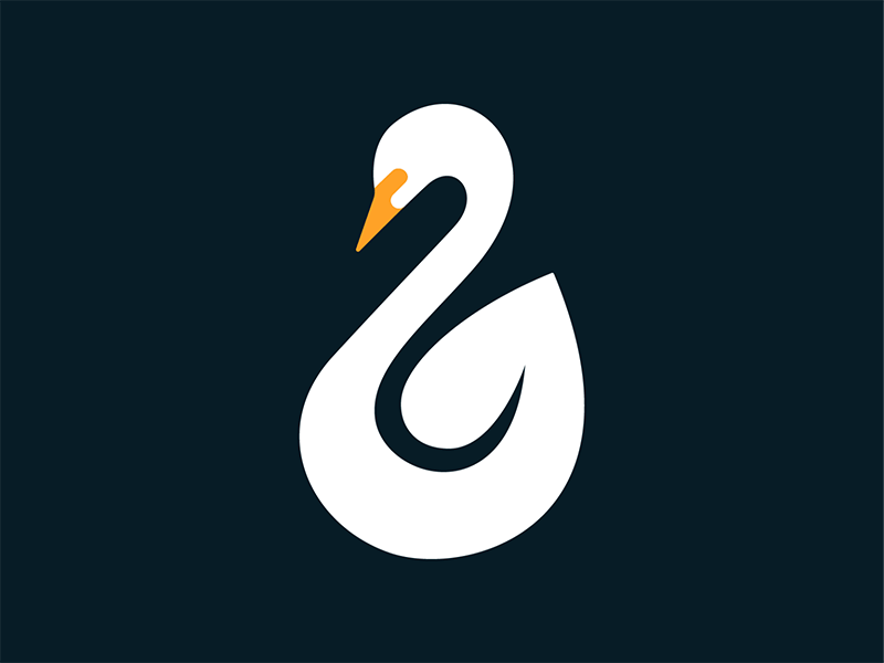 天鹅树叶创意-logo设计