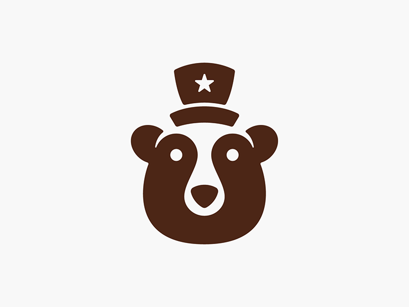 熊卡通logo设计
