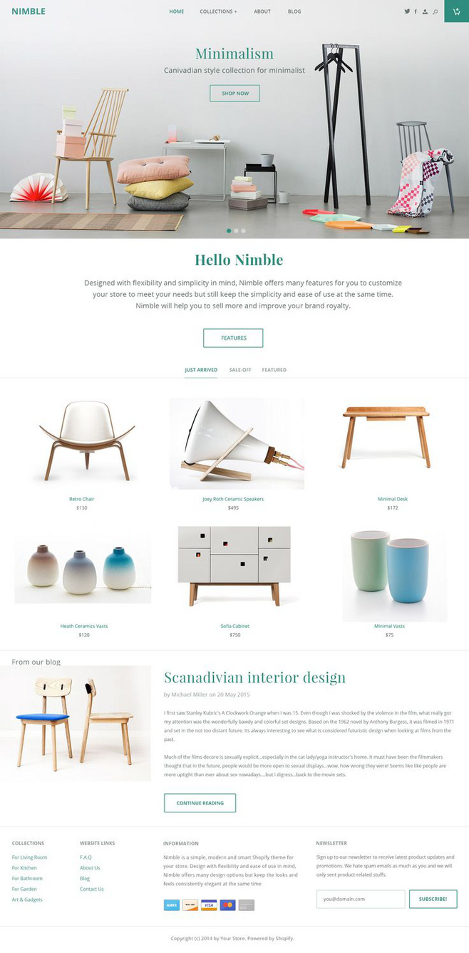 Nimble Homepage Design