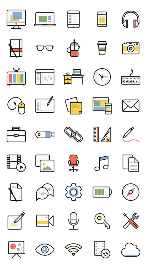 45个Dashel免费图标资源（包含Icons、SVG、PSD、PNG）