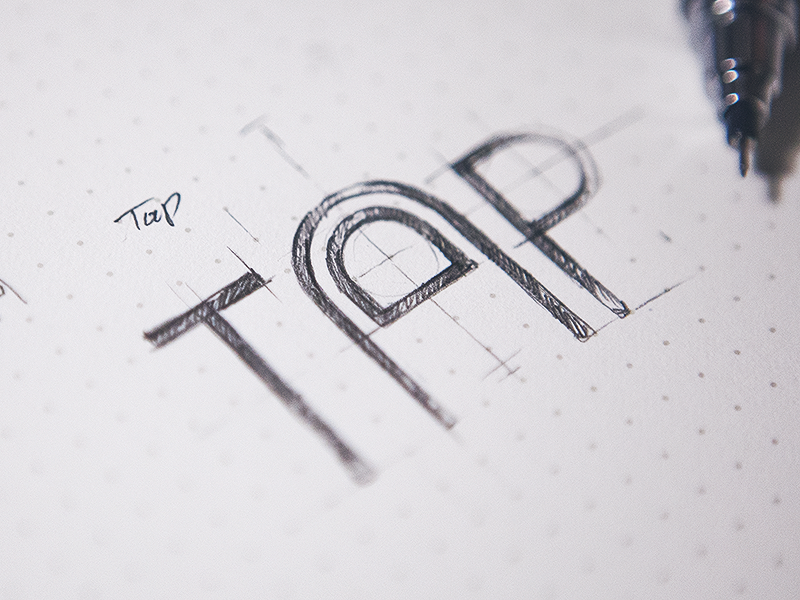 tap 英文字体设计