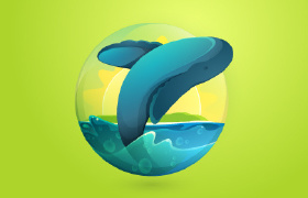 鲸鱼 logo  设计