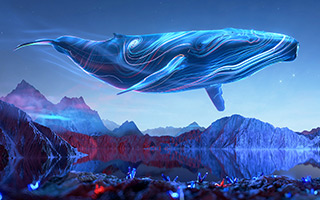 努比亚：震撼视听——鲸鱼翱翔在湖山之境