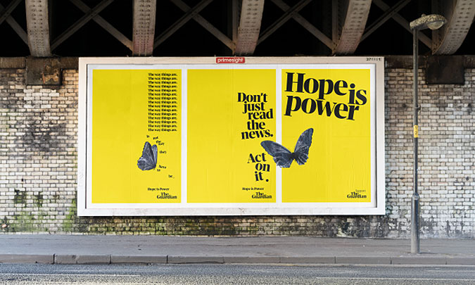 英国卫报创意广告：希望的力量，就像一场蝴蝶效应
