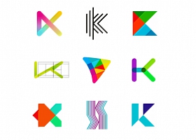 9款K字母LOGO变形设计