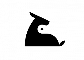 负空间鹿logo
