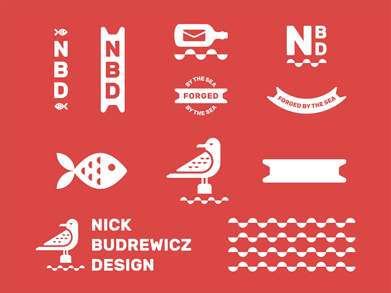 鸟鱼logo组合设计