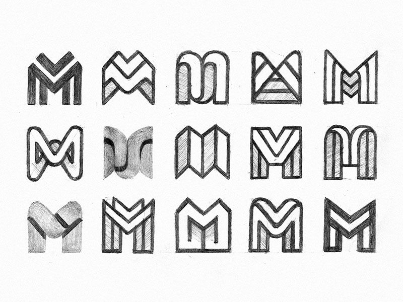 15个手续M字母LOGO设计