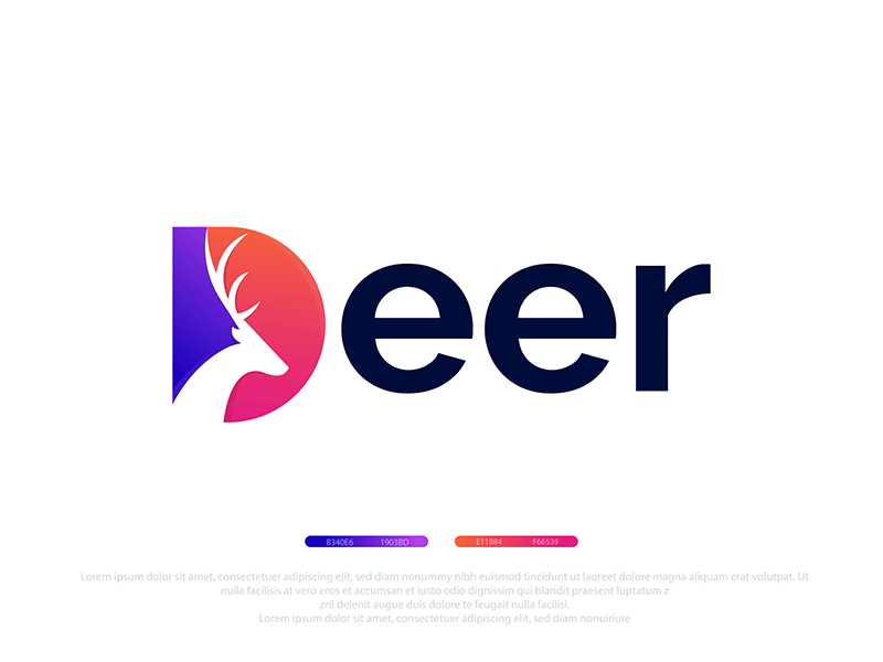 DEER鹿logo设计