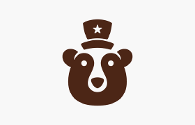 熊卡通logo设计