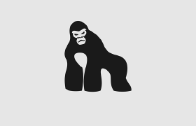 黑白猿猴卡通logo
